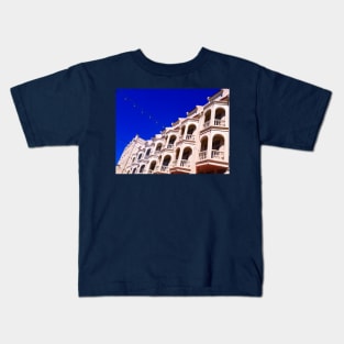 One row from an ancient white floored facade. Kids T-Shirt